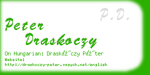 peter draskoczy business card